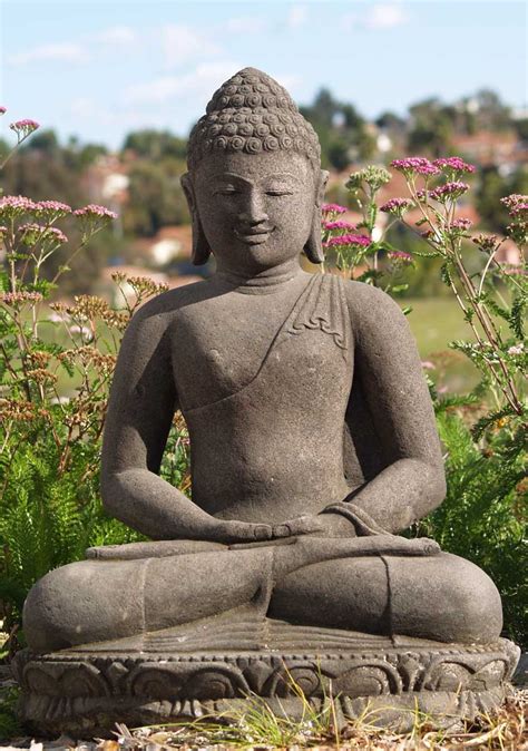 Sold Stone Meditating Buddha Statue 25 67ls39 Hindu Gods And Buddha