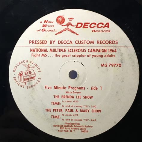 National Multiple Sclerosis Campaign 1964 Five Minute Programs 1964