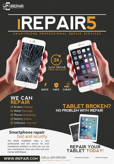 Smartphone Repair 5 Flyerposter By Giunina On Deviantart