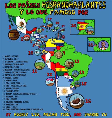 Spanish Speaking Countries Poster Spanish Project By Thesharonyu On