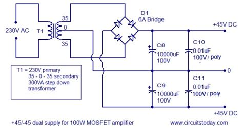 You can also make a 5w mono amplifier out of it. 100W Mosfet Power Amplifier Circuit Image - Home Wiring Diagram