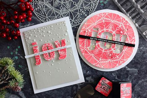 Little Crafty Pill One Stencil Two Christmas Cards