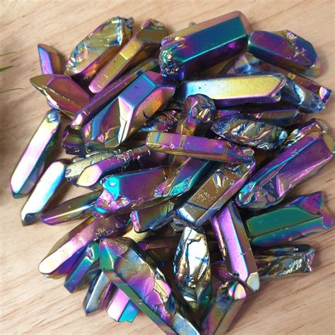 Rainbow Aura Quartz Crystal Points 100gm Justresin