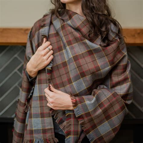 Outlander Scottish Made Shawl Authentic Premium Wool Tartan