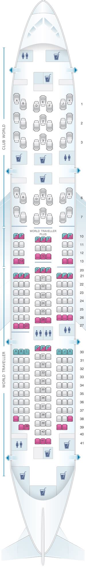 British Airways A380 Seat Map