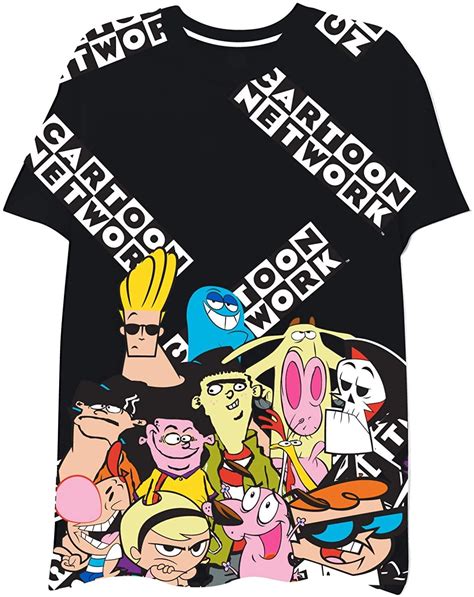 Cartoon Network Mens Throwback Shirt Jonny Bravo And Dexters Laboratory Tee Throwback