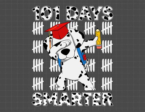 101 Days Of School Dalmatian Dog Svg 101 Days Smarter Svg Etsy