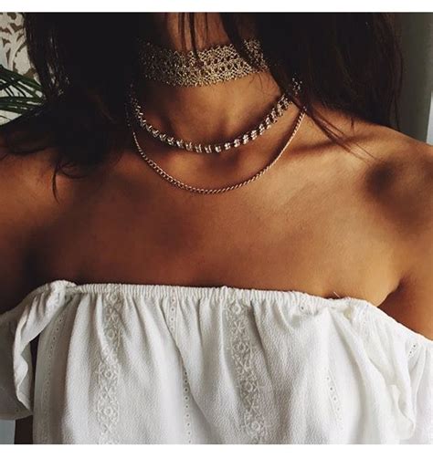 X Jewelry Trends Jewelry Accessories Cute Choker Necklaces Gold Drip Gold Lace Stunning