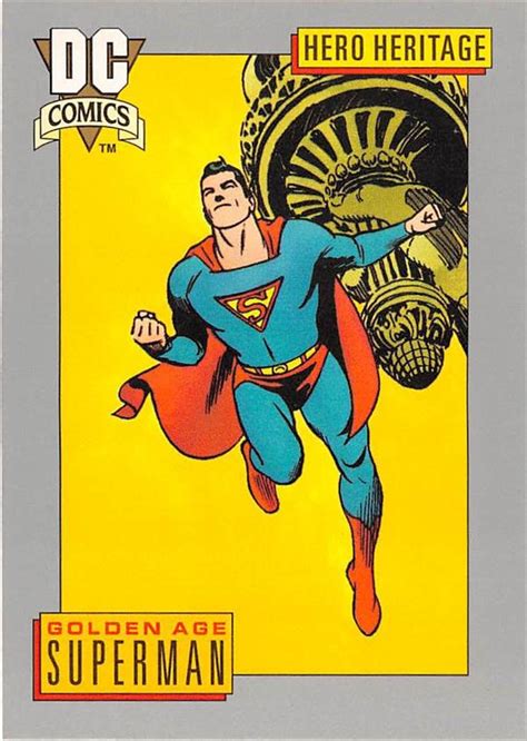 Superman Trading Card 1991 Dc Hero Heritage 16 Golden Age