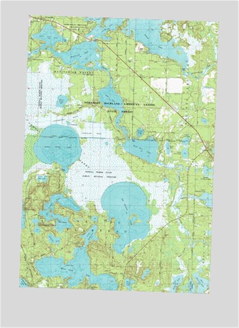 Manitowish Lake Wi Topographic Map Topoquest