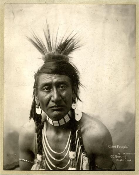 Chief Peepin Cree Indian Maple Creek Saskatchewan Photo G E