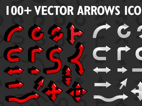 Arrow Icons Vector Set Font Preview By Thetoonplanet On Dribbble