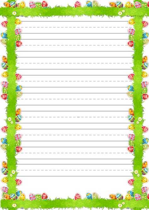 Free 8.5 x 11 page borders featuring the easter bunny, easter eggs, and more. Amazing Easter Handwriting Paper With Borders ...