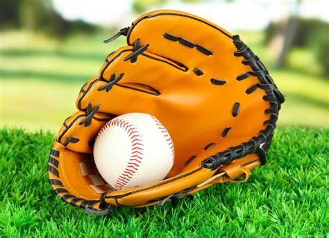 Premium Photo Baseball Glove And Ball On Grass In Park