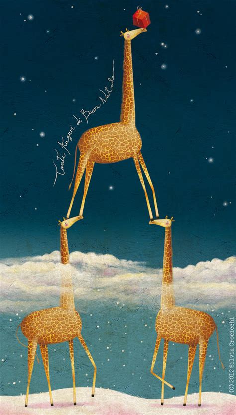 Christmas Giraffes By Xsilviettax On Deviantart