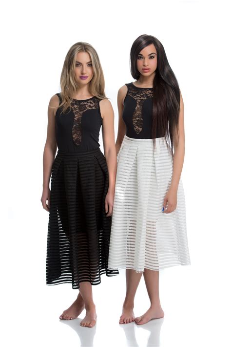 gorgeous evening skirts now at nicci black white fashion ss15