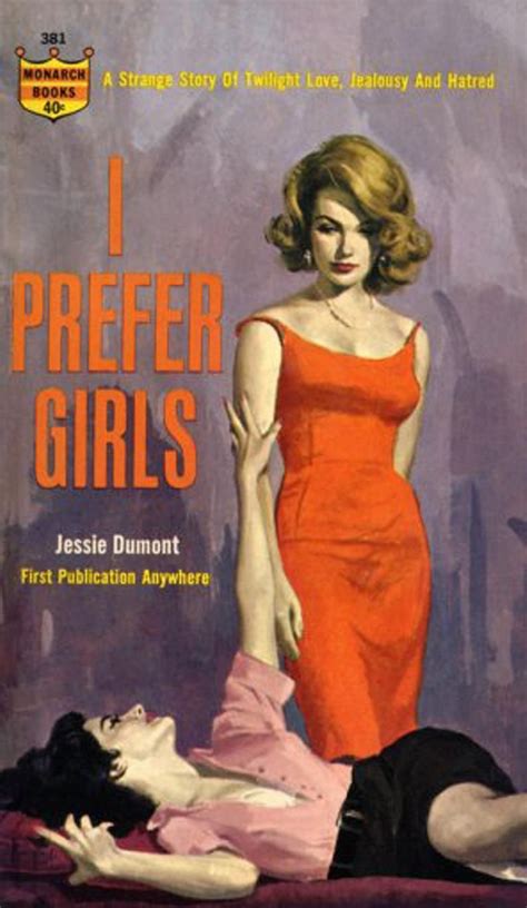Lesbian Pulp Vintage Art Print I Prefer Girls Pulp Fiction Book Vintage Lesbian Pulp Fiction