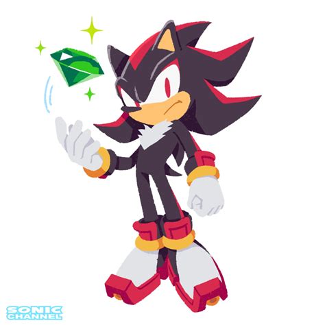 New Sonic Channel Illustration Shadow And His Chaos Emerald Sonic
