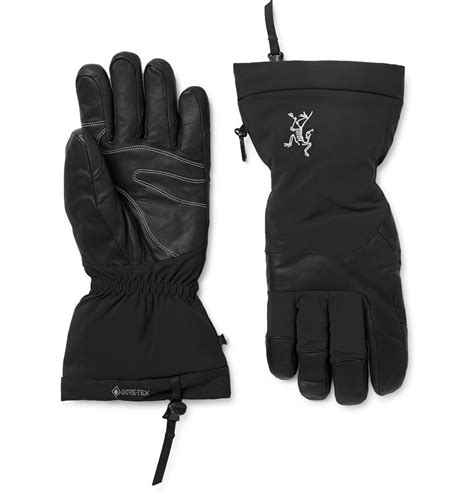 Arcteryx Fission Sv Gore Tex And Leather Gloves Black Arcteryx