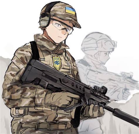 Drawn Ukrainian Soldiers Now In Anime Drawn By The Japanese Artist