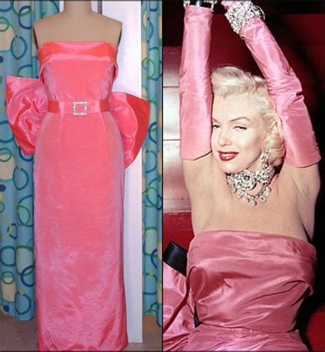 Marilyn Monroe Diamonds Dress Pink Satin Custom Made To Size On