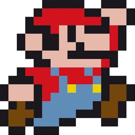 Mario Jumping Pixel Art Grid Mario Sprite Pixel Jump Super Project Transparent Result Integrity