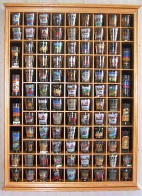 Shop world by shotglass/copyrighted design by agiftcorp at the amazon dining. 100 Shot Glass Display Case Cabinet, with hinged door, 10 ...