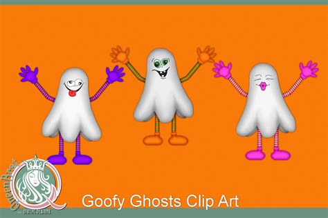 Goofy Ghost Clip Art Afbeelding Door Queenbrat Digital Designs