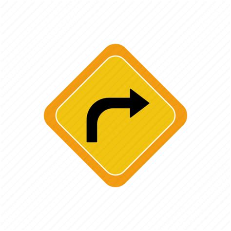 Board Right Turn Sign Signal Icon