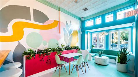 Restaurant Design Trend Colorful Pastel Blobs Are Everywhere Eater