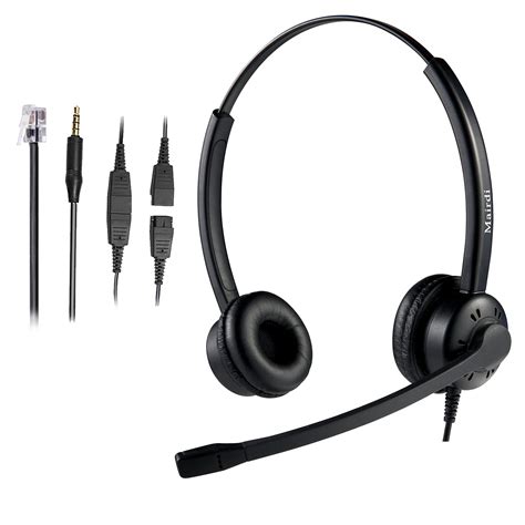 Buy Phone Headset With Microphone Noise Canceling Duo Call Center