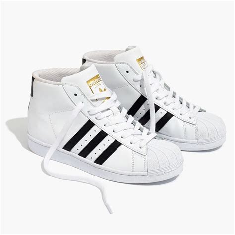 Retro adidas trifoil high cut shoes. Madewell Adidas Superstar Pro Model High-Top Sneakers ...