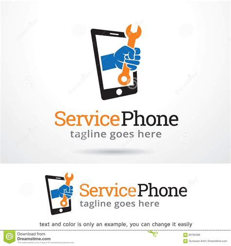 Service Phone Logo Template Design Vector Stock Vector Illustration