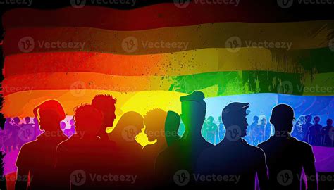 lgbt community pride background illustration rainbow flag colors generative ai 22008016 stock