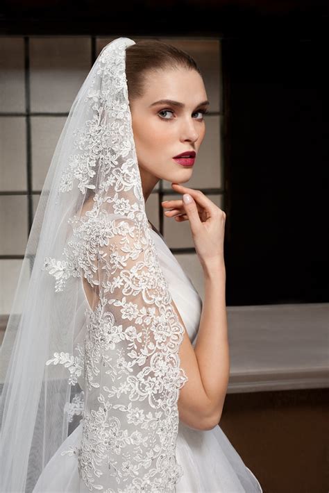 Bridal Veil In Spanish Mantilla Style Wedding Hair Style