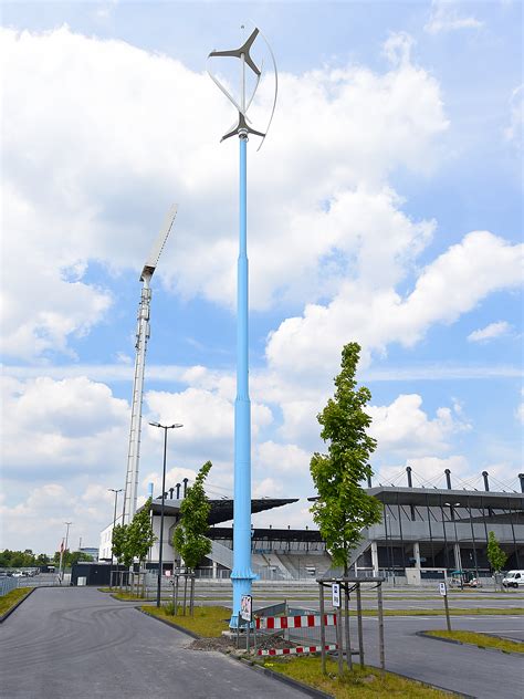Opernplatz 1, essen, 45128, germany. VWT- qr Turbine at RWE Stadium Essen 06-2015 - VWT Power