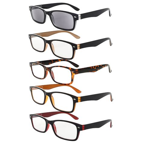 5 pack vintage classic reading glasses for men women