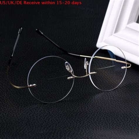Vintage Rimless Bifocal Reading Glasses Round Flexible Mens Womens Readers Retro Ebay
