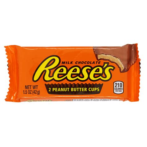 Reese‘s 2 Peanut Butter Cups 42 g | Bars | Chocolate | US Candy png image