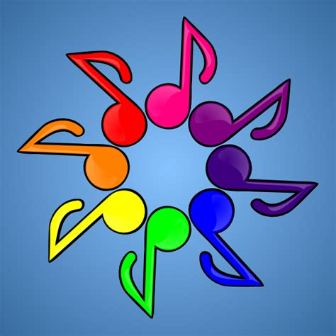 Music Notes Clip Art In Colour