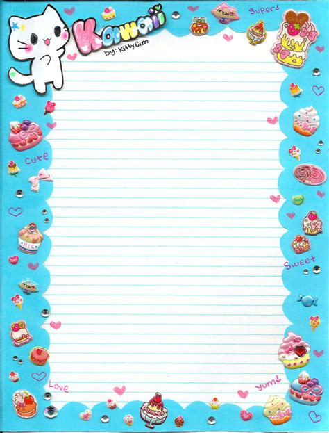 Cute Notebook Paper Printable