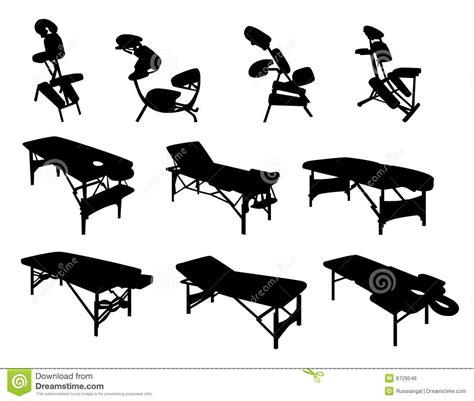 Massage Chairs And Tables Stock Vector Illustration Of Business 8729546