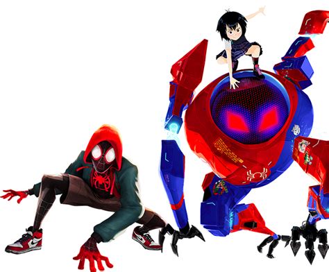 Download The Spider Man Picture Into Spider Verse Hq Png Image Free