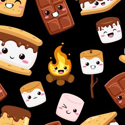 Smores Seamless File Multiple Background Colors And Etsy