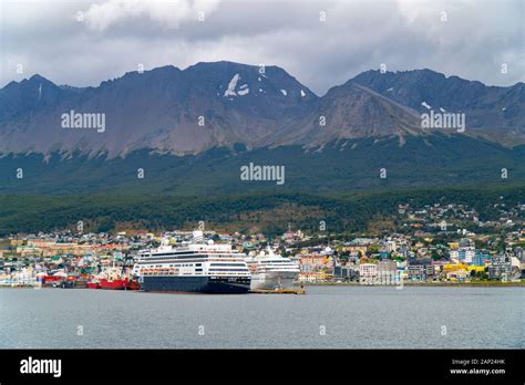 View Of A Cruise Ship In The Port Of Ushuaia The Capital Of Tierra Del