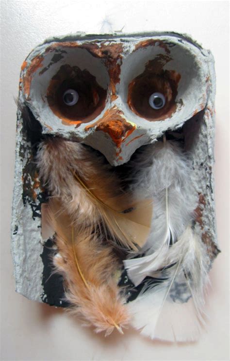 This Egg Carton Owl Didnt Go With A Book On The Blog Post But I Think