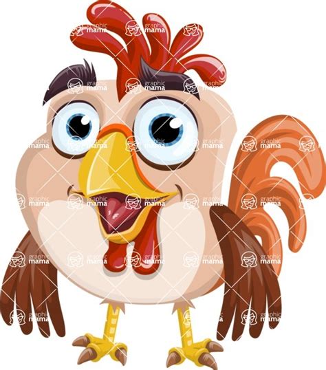 Rooster Cartoon Vector Character Aka Mr Cock A Doodle Doo Normal Graphicmama