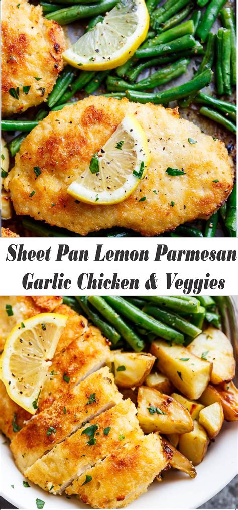 This is a must make meal! Sheet Pan Lemon Parmesan Garlic Chicken & Veggies | Latte ...