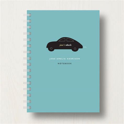 Personalised Car Lovers Journal Or Notebook By Designed