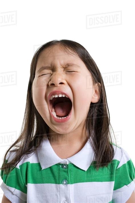 A Girl Shouting Stock Photo Dissolve